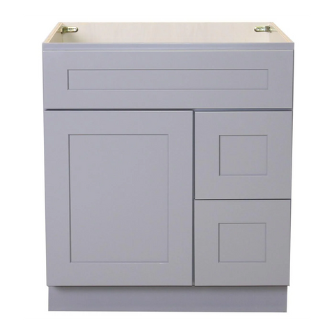 Gray Shaker Maple Sink and 2 Drawer Base | 30"