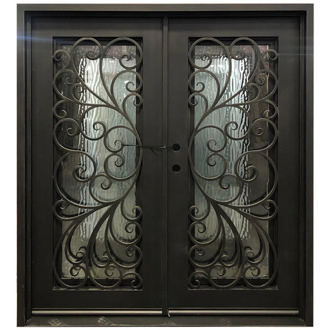 Violet 6/0x6/8 Wrought Iron Prehung Front Door