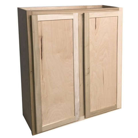 Kitchen Wall Cabinet | Unfinished Poplar | Shaker Style | 36x42x12 in.