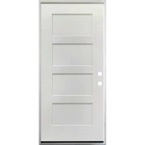 36 in. x 79 in. 4 Panel Primed 20 Min. Fire-Rated Single Prehung Interior Door