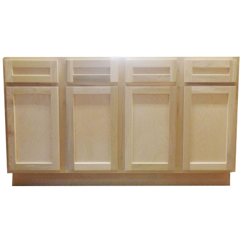 60 in Single Sink Bathroom Vanity Cabinet in Unfinished Poplar | Shaker Style