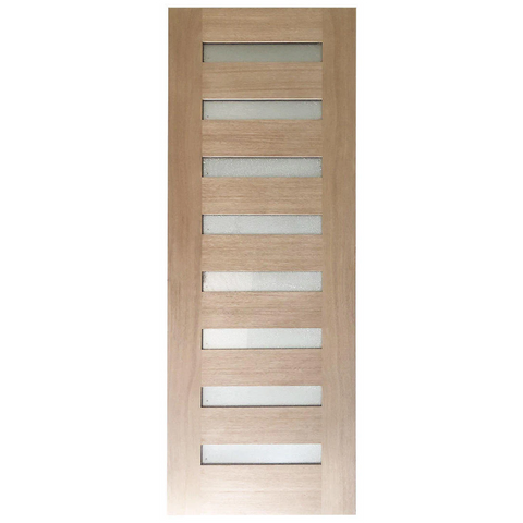 36x96 in. Exterior Mahogany Door Slab | Modern 8 Lite