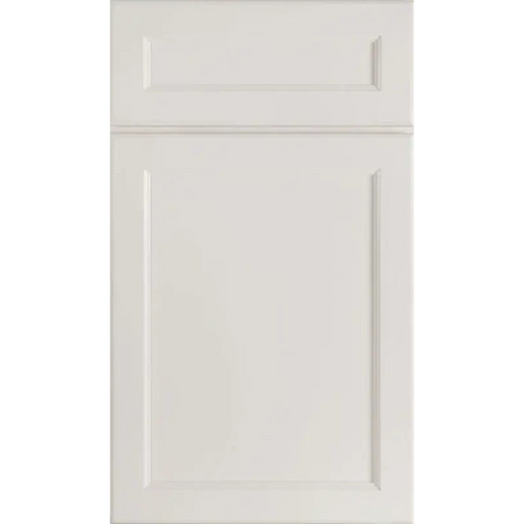 J&K Transitional E1 Dove Recessed Panel White Door Sample