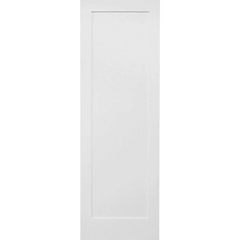 36 in x 80 in White Shaker 1-Panel Solid Core Primed MDF Interior Door Slab