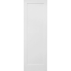 36 in x 80 in White Shaker 1-Panel Solid Core Primed MDF Interior Door Slab