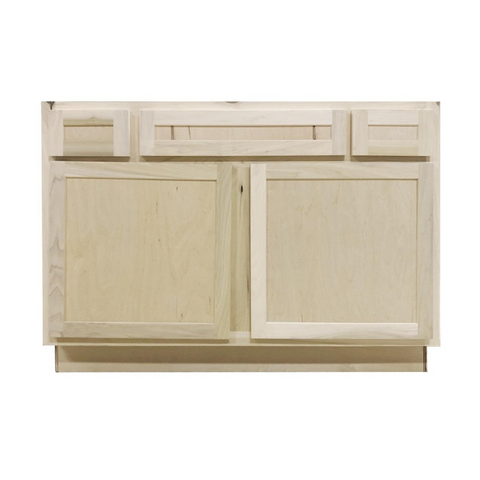 48 in Sink Base Bathroom Vanity Cabinet in Unfinished Poplar | Shaker Style