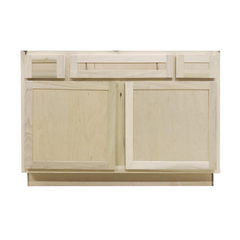48 in Sink Base Bathroom Vanity Cabinet in Unfinished Poplar | Shaker Style