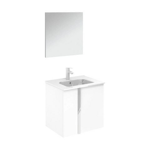 Onix+ by Royo Modern 24 in. Wall-Mount White Vanity Cabinet with Mirror