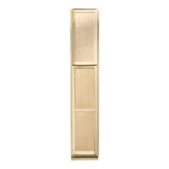 Kitchen Utility Pantry Cabinet | Unfinished Poplar | Shaker Style | 8' x 18" x 24"