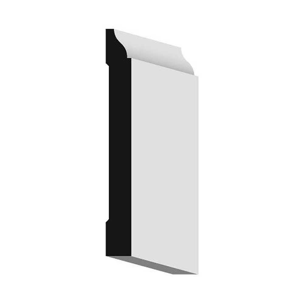 Woodgrain Millwork WM 620 Primed Pine Baseboard | 4 1/4