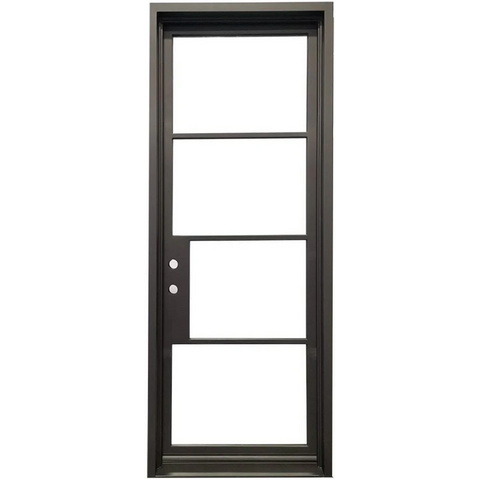 36 in x 96 in Single Exterior Wrought Iron Door