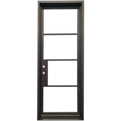 36 in x 96 in Single Exterior Wrought Iron Door