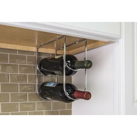 Wine Bottle Holder in Polished Chrome