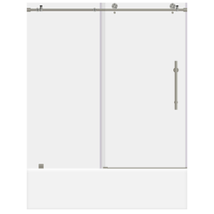 ULTRA-C 56-60 W x 62 H Sliding Bathtub Door in Brushed Nickel