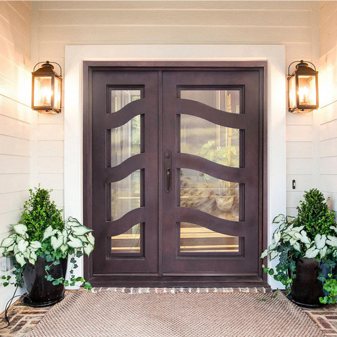 Encinitas 5/9x6/8 Wrought Iron Prehung Front Door