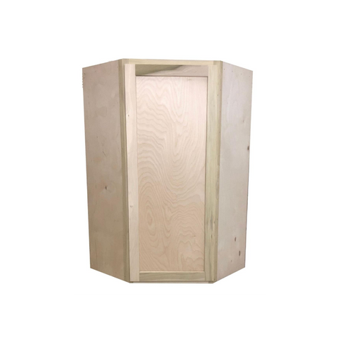 Corner Wall Cabinet | Unfinished Poplar | 24 in x 42 in x 12 in