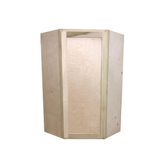 Corner Wall Cabinet | Unfinished Poplar | 24 in x 42 in x 12 in