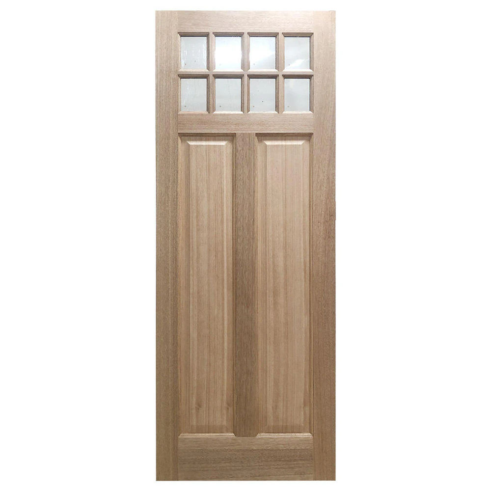 TMT CLASSIC ブラウン FRONT NINE 36 XL 36x96 in Craftsman Exterior Mahogany Door Slab | 8 Lite – SBMTX