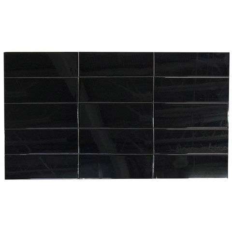 Black 4x12 Subway Ceramic Tile