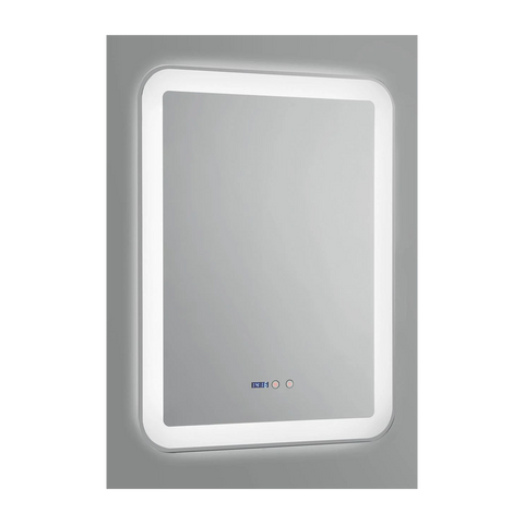 LED Bathroom Wall Mirror with Time Clock | 31.5x23.6 in