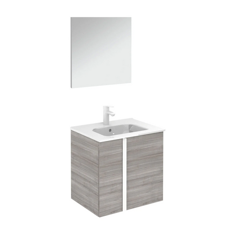 Onix+ by Royo Modern 24 in. Wall-Mount Grey Vanity Cabinet with Mirror