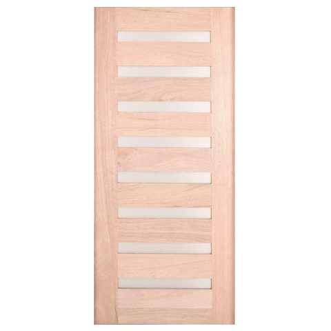 36x80 in. Exterior Wood Door Slab | Modern 8 Lite