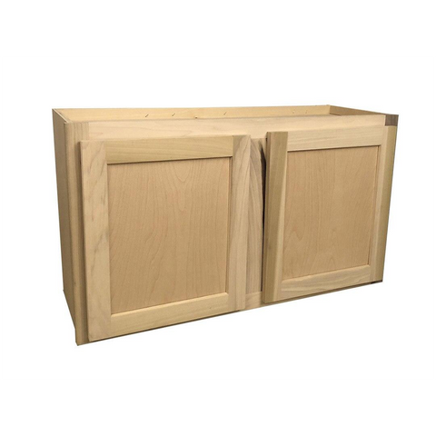 Kitchen Wall Cabinet | Unfinished Poplar | Shaker Style | 33x18x12 in.