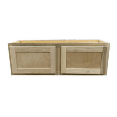 Kitchen Wall Cabinet | Unfinished Poplar | Shaker Style | 36x12x12 in