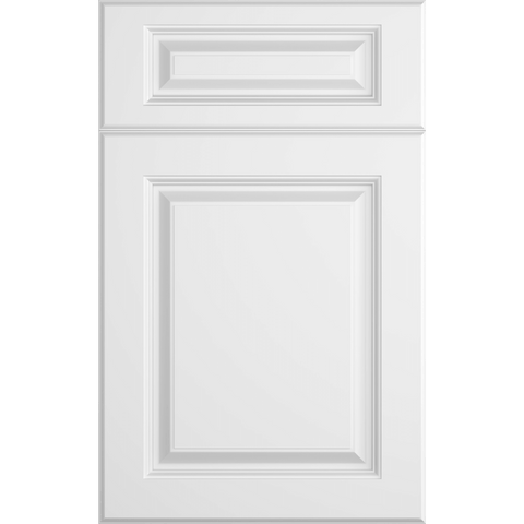 Cubitac Prestige Newport Latte Raised Panel White Door Sample