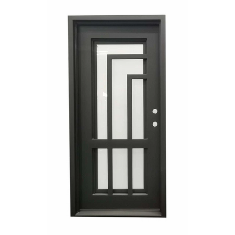 Oslo 3/0x6/8 Exterior Single Wrought Iron Prehung Door