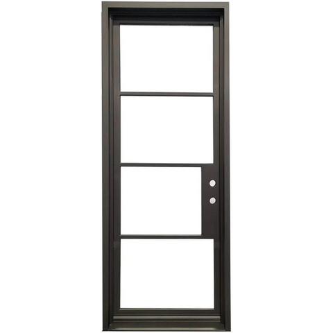 36 in x 96 in Single Exterior Wrought Iron Door