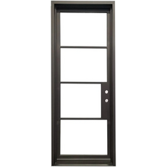 36 in x 96 in Single Exterior Wrought Iron Door