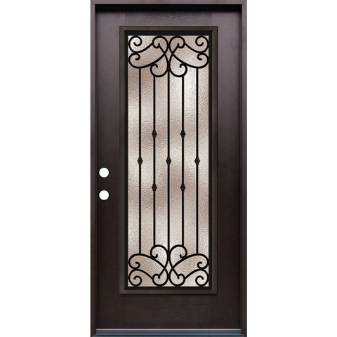 Blackburn 3/0x6/8 Single Prehung Fiberglass Door in Black