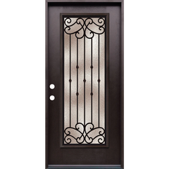 Blackburn 3/0x6/8 Single Prehung Fiberglass Door in Black