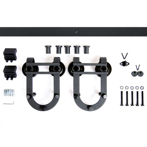 Horseshoe U-Shaped Barn Door Hardware Set