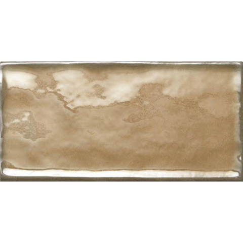 Structured Effects 3 in. x 6 in. Glazed Ceramic Balanced Taupe Subway Tile