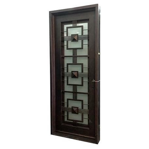 Malibu 3/0x8/0 Exterior Wrought Iron Prehung Single Door