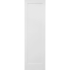 24 in x 80 in White Shaker 1-Panel Solid Core Primed MDF Interior Door Slab