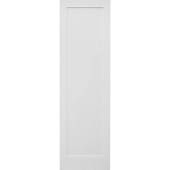 18 in x 96 in White Shaker 1-Panel Solid Core Primed MDF Interior Door Slab