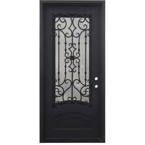 Audrey 3/6x8/0 Square Exterior Wrought Iron Door