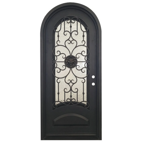 Lion 3/6x8/0 Wrought Iron Exterior Prehung Door