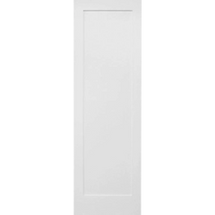 28 in x 80 in White Shaker 1-Panel Solid Core Primed MDF Interior Door Slab