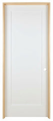 32 in x 80 in White 1-Panel Shaker Solid Core Primed MDF Prehung Interior Door