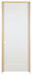 32 in x 80 in White 1-Panel Shaker Solid Core Primed MDF Prehung Interior Door