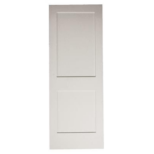 30 in x 80 in White Shaker 2-Panel Solid Core Primed MDF Interior Door Slab