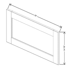 Mocha Replacement Parts DD30 Drawer Panel 30" W x 14 7/8" H - DD30