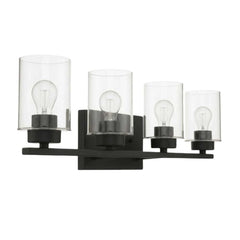 4-Light Clear Glass Vanity - MB