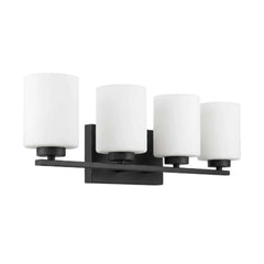 4-Light White Glass Vanity - MB