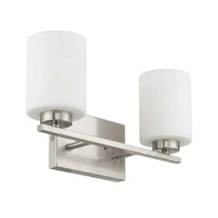2-Light White Glass Vanity - NK