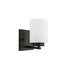 1-Light White Glass Sconce - MB